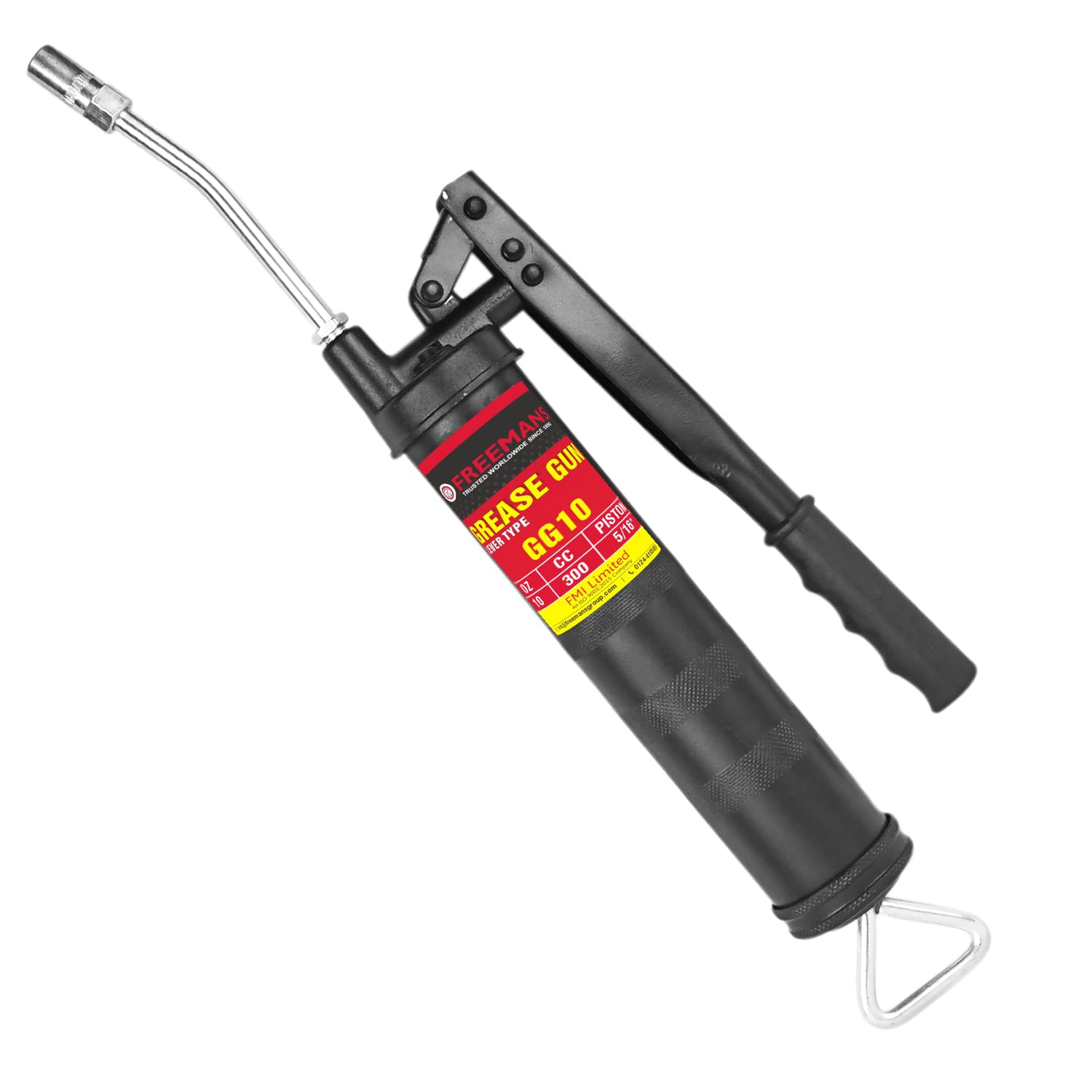 FREEMANS GG10 Heavy Duty Lever Type Grease Gun with 5/16" Piston || 1gm/Stroke || V-Type Pulling Rod || High Pressure Pump 3000PSI Use For Automotive, Industrial, Agriculture, Construction etc.-image-3