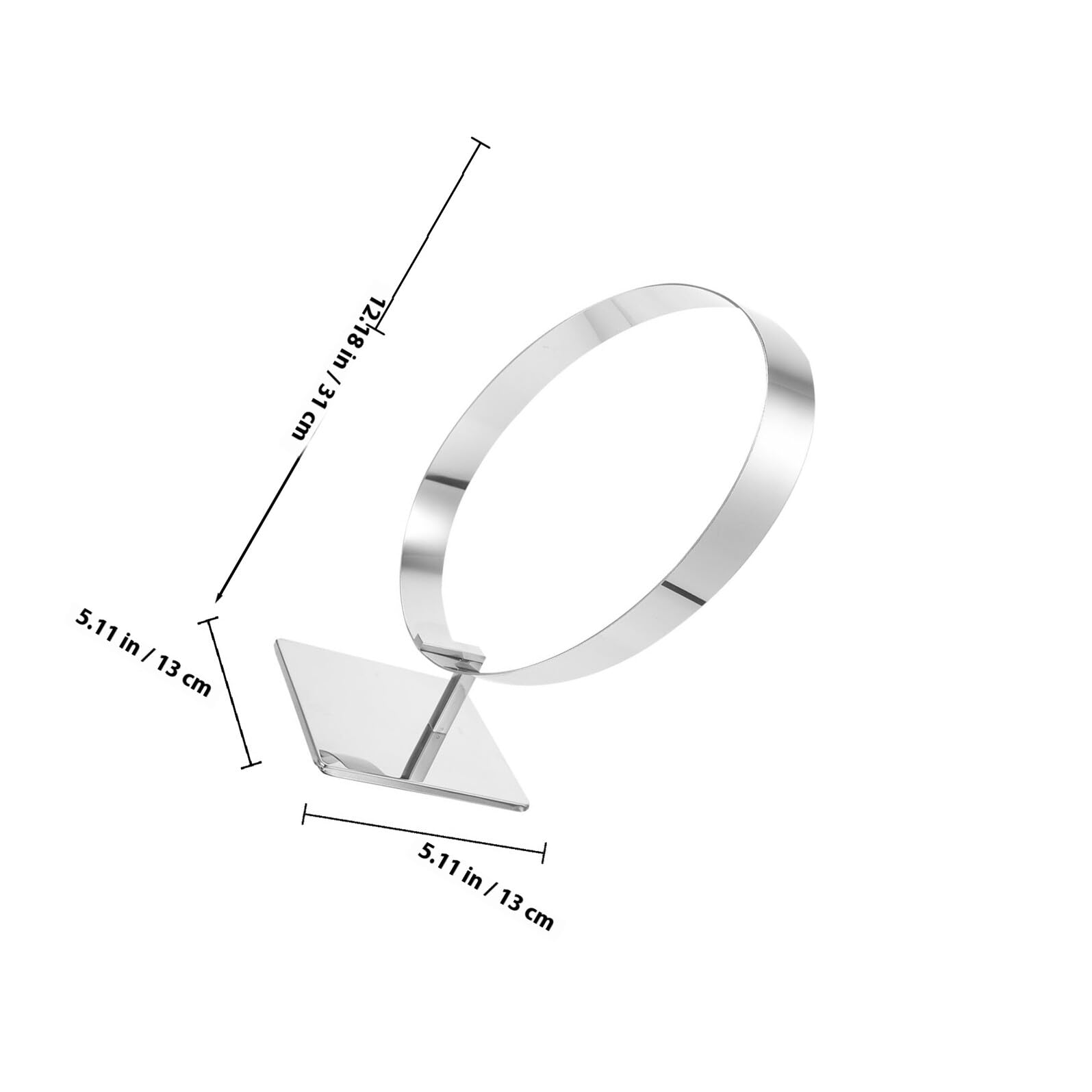 Artibetter Espositore per Cinture da Tavolo in Metallo Inox Base Salvaspazio Porta Cinture Bordi Arrotondati per Negozi e Supermercati Resistente e Compatto