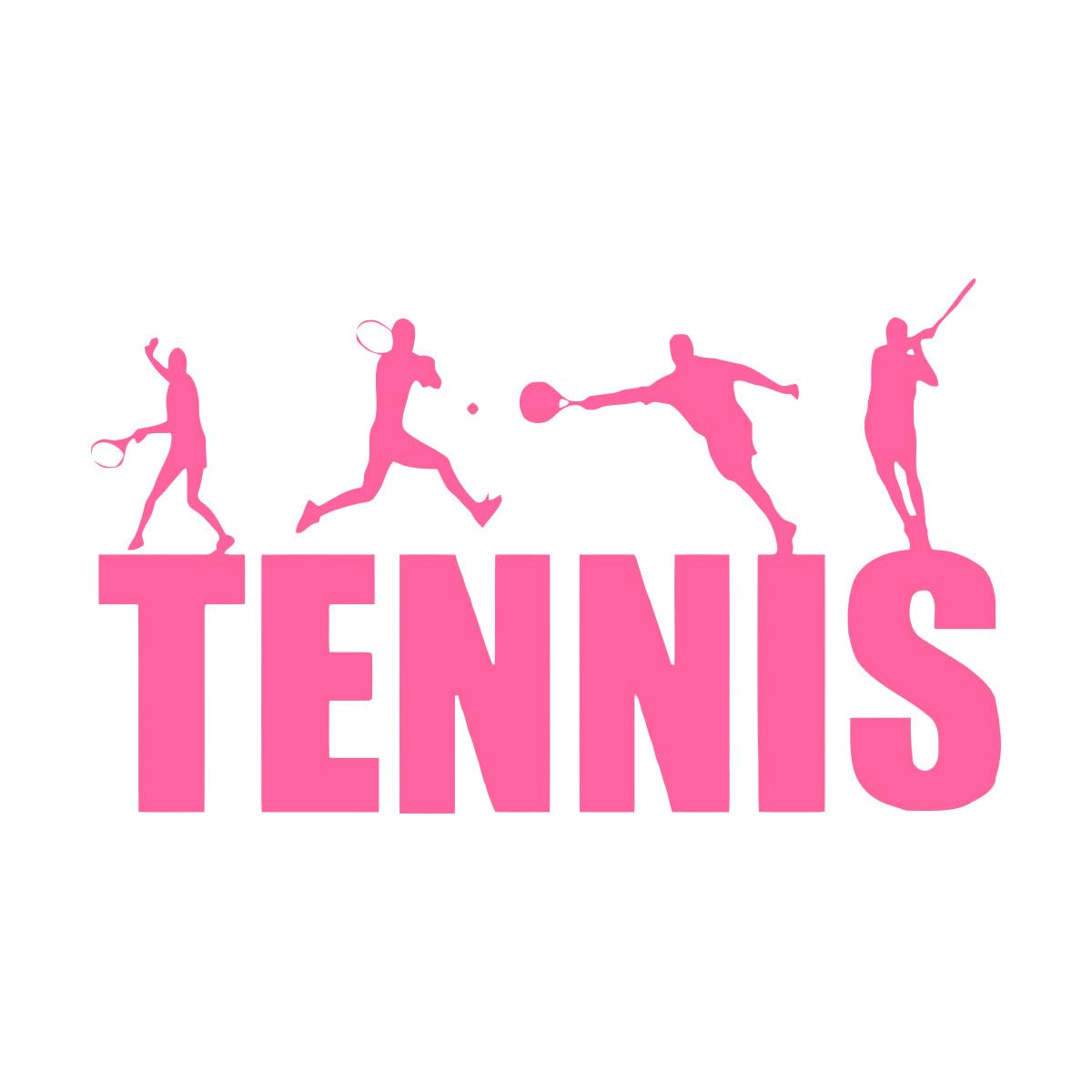 Wall Vinyl Decal Tennis Player Wall Sticker Tennis Logo Wall Art Murals Gym Decor Removable Tennis Wall Decals Large - 58x99cm
