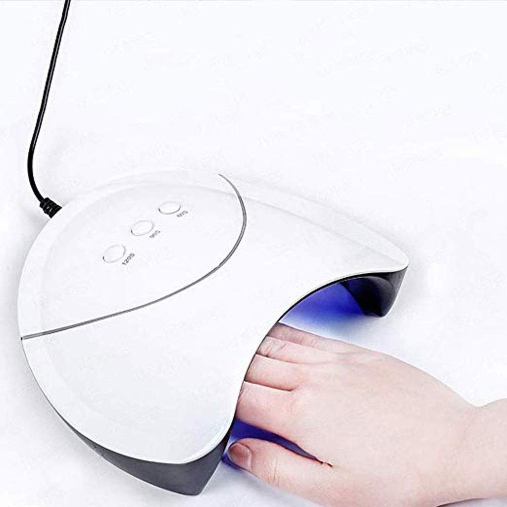 FAXIOAWA Macchina per fototerapia Bianca, Lampada per Unghie LED Gel da 36 W, essiccatori per Unghie per Gel e Lampada polimerizzante per Smalto Normale