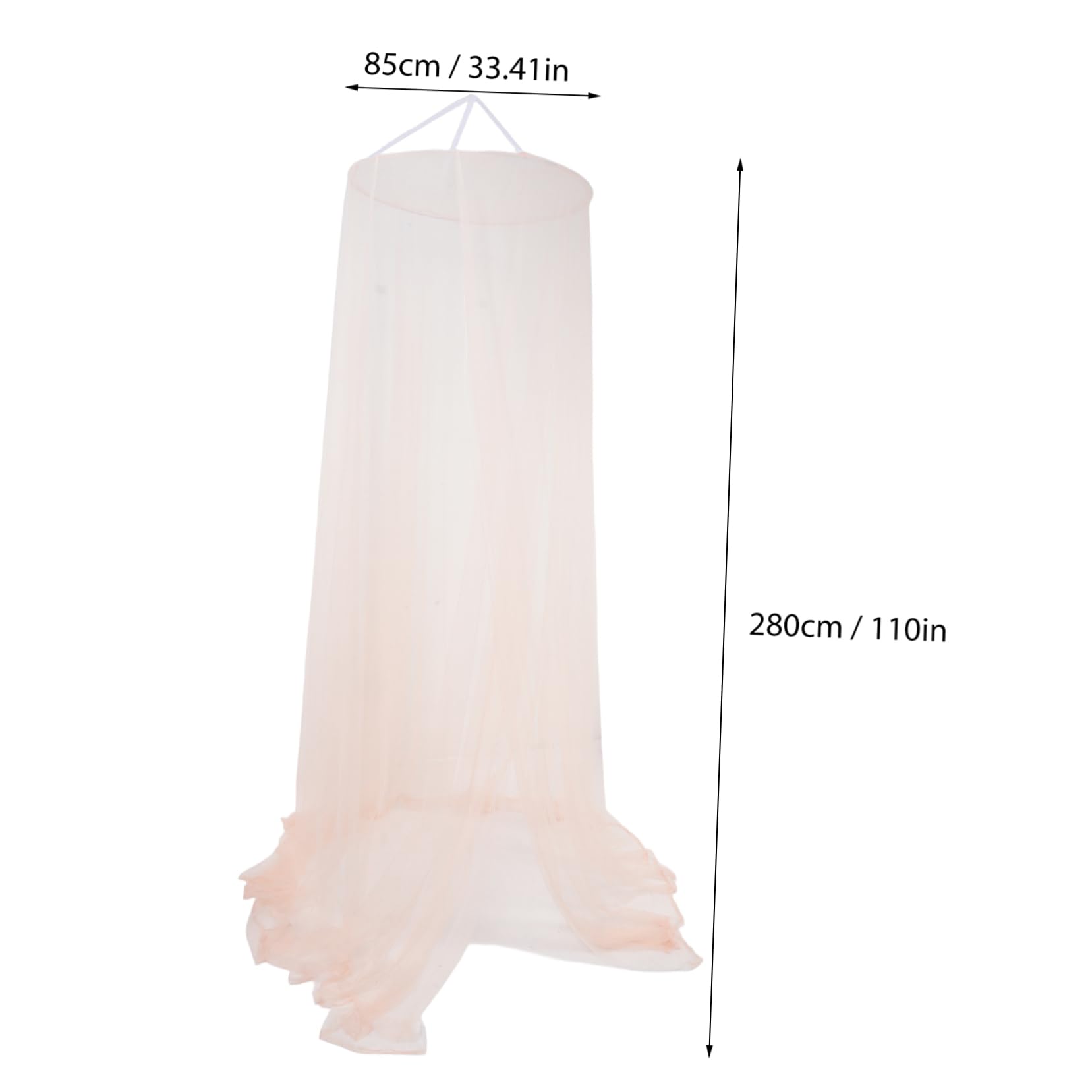 Dosel de Cama para Niñas Beige Poliéster Cúpula Redonda 2,2 M