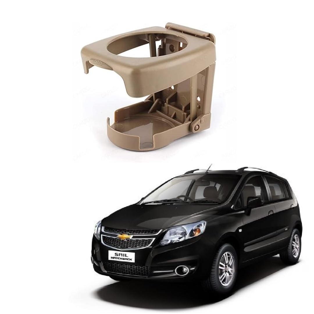 Car Accessories Universal Fit Glass/Bottle/Cup Holder 1 pcs Stand Beige Colour Suitable for Chevrolet Sail