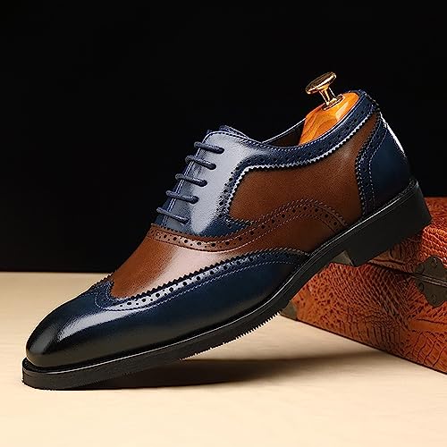 Men's Oxford Dress Shoes Multicolor Pointed Toe Lace Up Business Dress Shoes Men's Stylish Men's Dress Shoes3