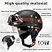 German Style Motorcycle Helmets, Retro Leather Half Helmet, DOT Approved Adult Men Women Vintage Half Face Helmet, with Goggles, for Moped Bike Cruiser Scooter Chopper (Black, M)