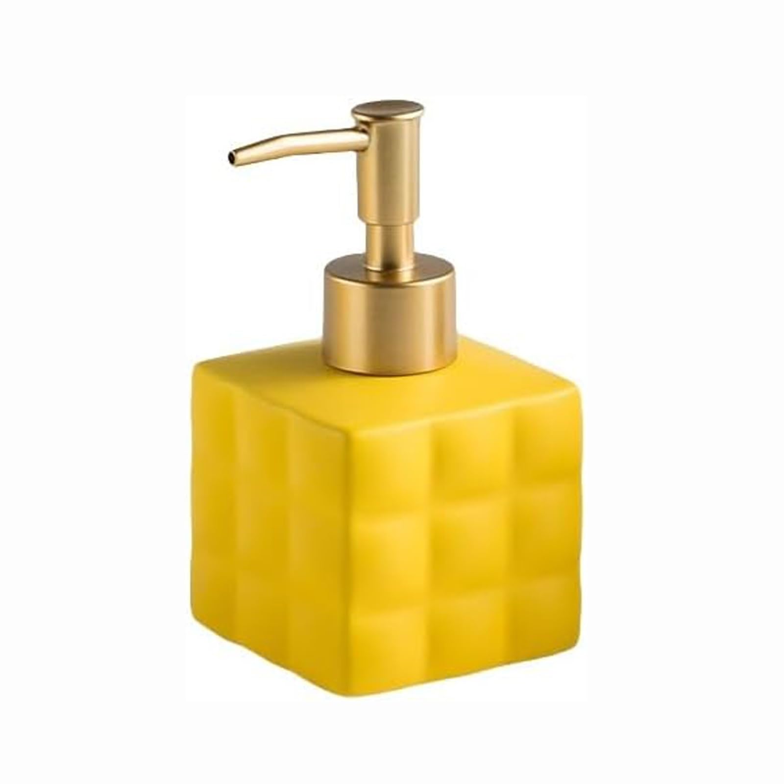 Kxaoxgrc Gelb Glass Soap Lotion Dispenser Set, Ceramic Hand Soap Dispenser 220Ml Multicolor For Kitchen Bathroom(Gelb)