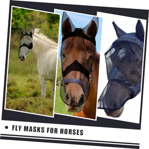 DOITOOL máscara de cavalo de estimação máscara facial respirável máscara de mosca de cavalo voar bic