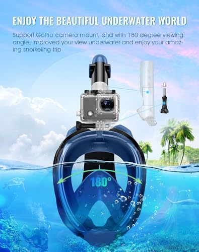 image for Greatever G2 Full Face Snorkel Mask with Latest Dry Top System,Foldabl