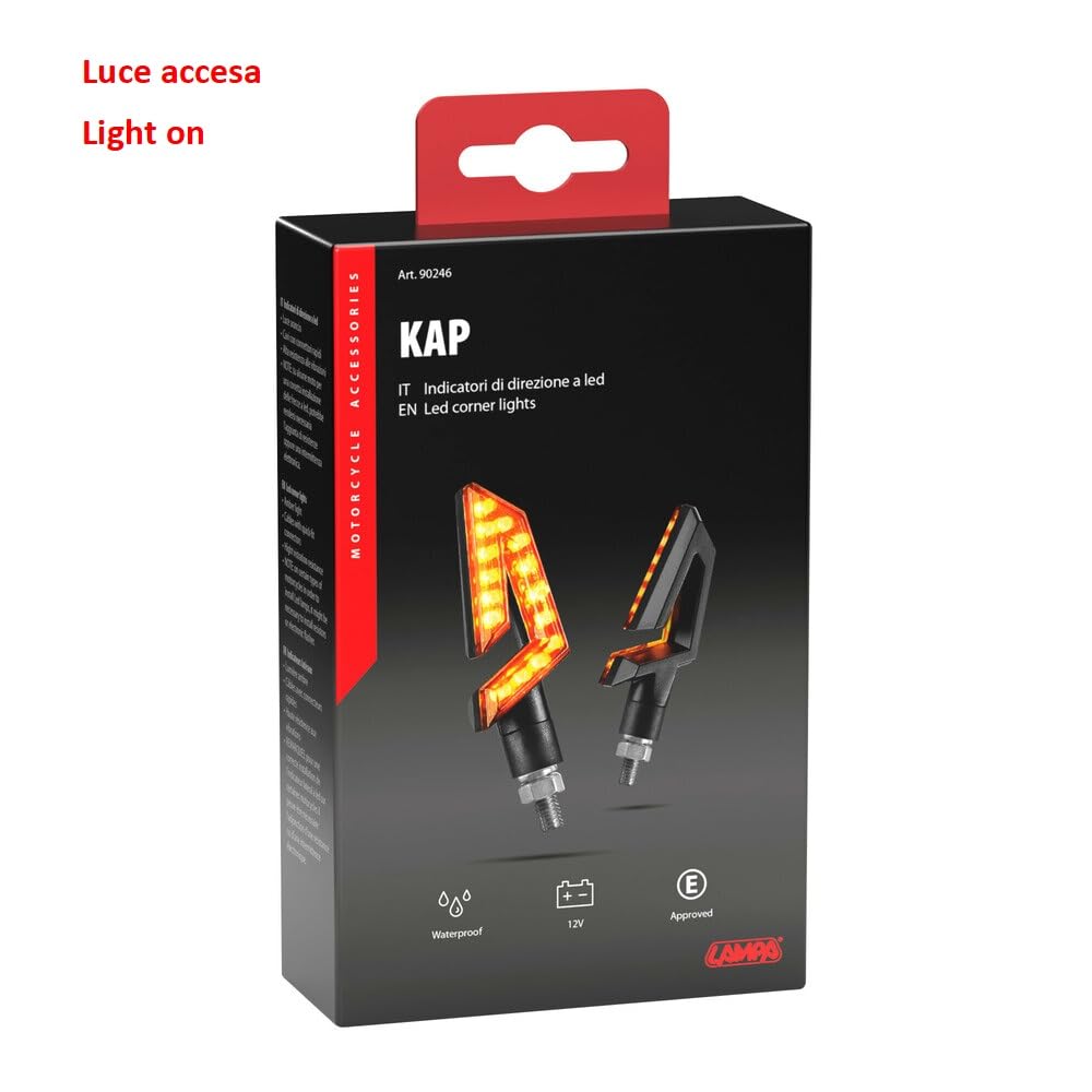 COMPATIBILE CON TRIUMPH DAYTONA R 675 ABS FRECCE PER MOTO A LED OMOLOGATE 12V FRECCIA NERA 1 COPPIA DI INDICATORE DI DIREZIONE LENTE FUMÈ LUCE ARANCIO 75CMX27CM