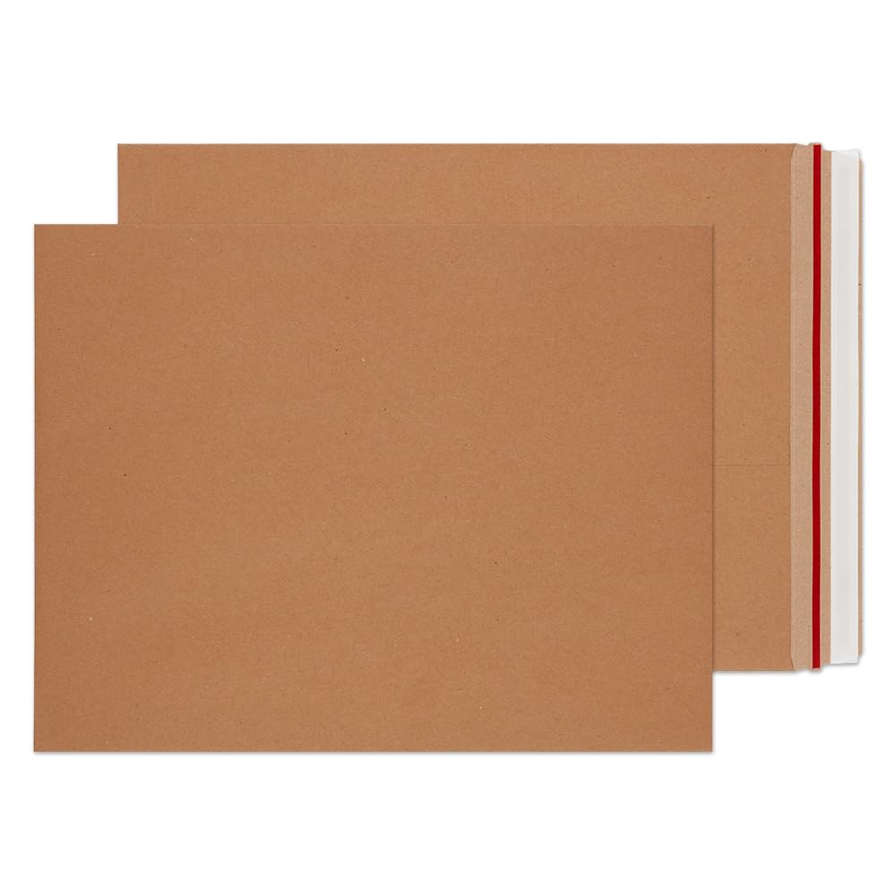Blake VITA - Kraft Board Envelopes 44.9 x 34.9cm - Pack of 100 - Heavy Duty 350GSM - Sustainable 100% Recyclable Packaging - Anti-Bend with Rip Strip - Peel and Seal Hardback Envelope (MA26-RS)