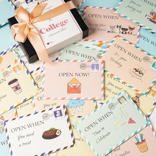 Image of Graduation Gifts 2026-26pcs Open When envelopes,Open When Letters,College Survival Gift Card Book,College Gift Card envelopes Gifts,end of Year Student Gifts for her,him,Friends,Son-Pink