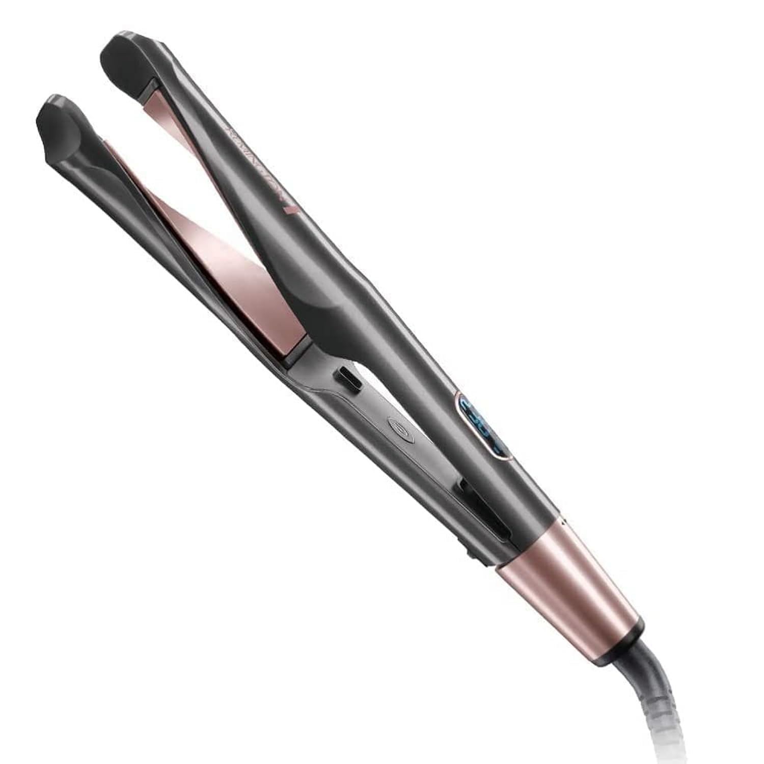 Remington Pearl Profi Prostownica do Włosów 2 w 1, Łukowate Płytki do Stylizacji, Wygładzania, Loków i Fal, Wyświetlacz Cyfrowy, 5 Ustawień Temperatury 150–230°, Czarny/Srebrny