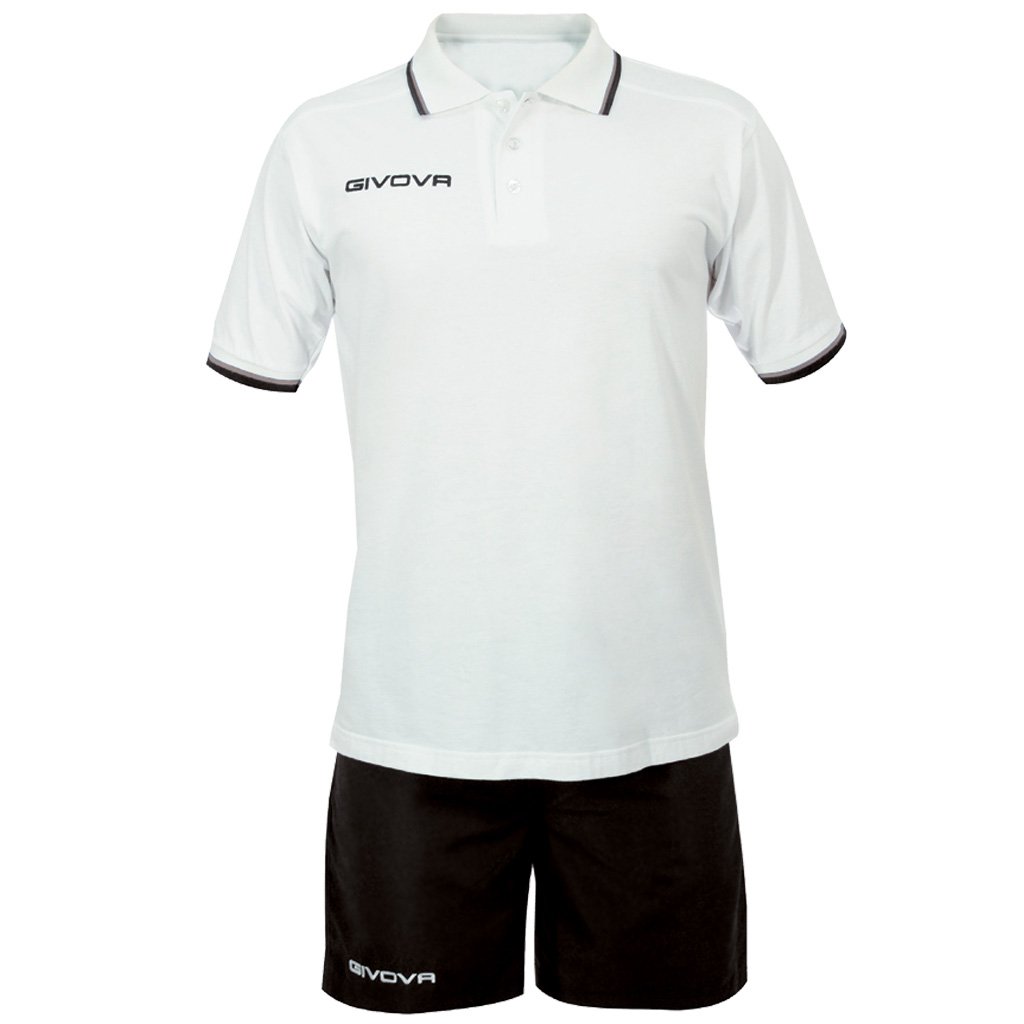Givova, kit street, white/black, 4XS