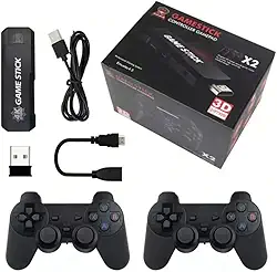 Controlr sem fio HD,GD10 Game Stick embutido 40000 jogos 128GB 2.4G controlr sem fio HD console de videogame retrô 4k HD console de videogame