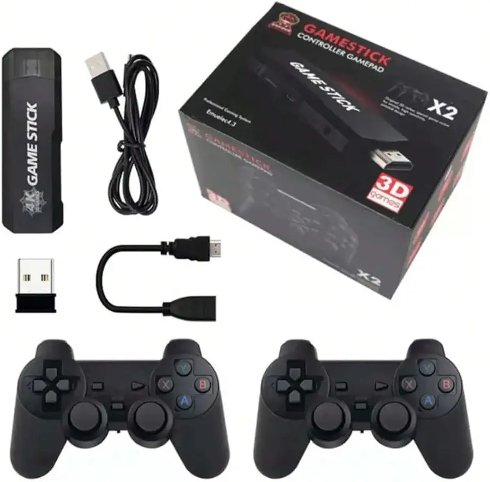 Controlr sem fio HD,GD10 Game Stick embutido 40000 jogos 128GB 2.4G controlr sem fio HD console de videogame retrô 4k HD console de videogame