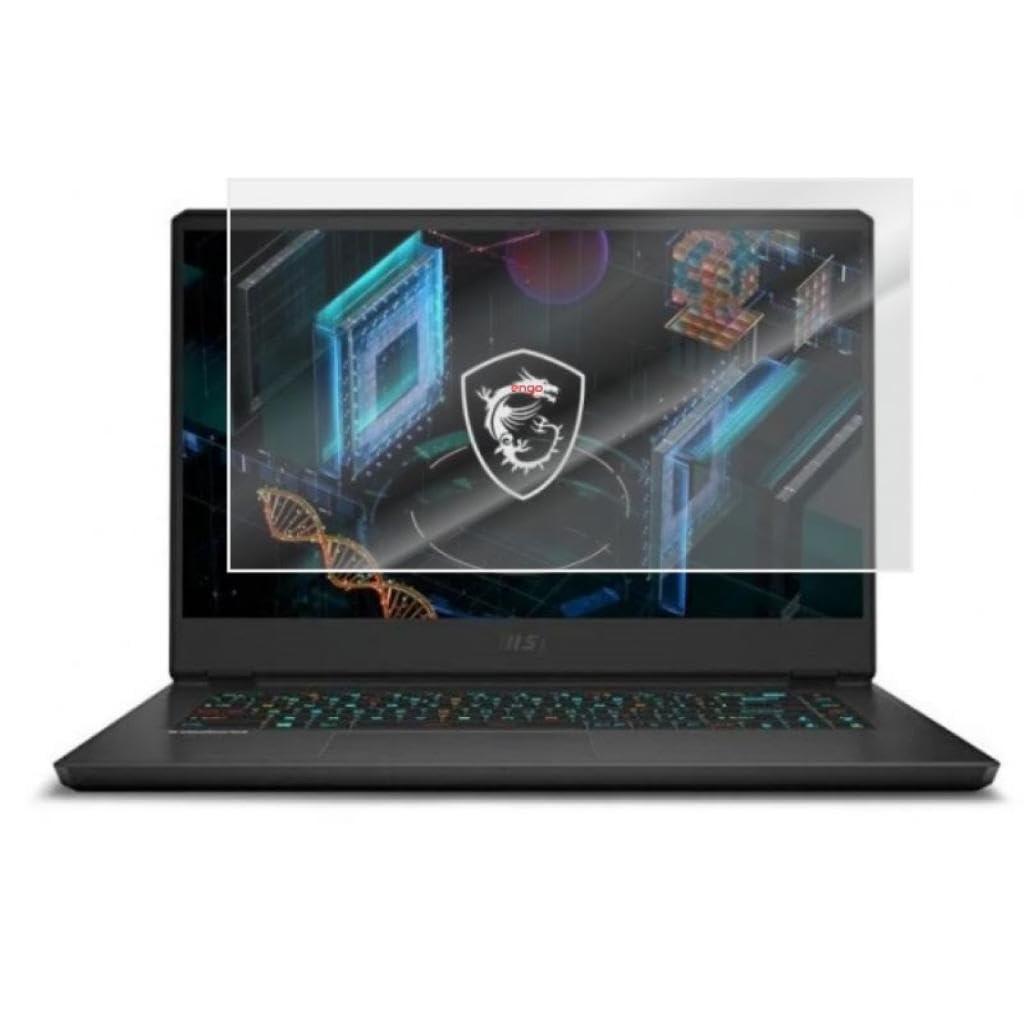 Engo Msi GP66 Leopard 11UH 15.6 İnç İle Uyumlu Mat Ekran Koruyucu Notebook, Yansıma Ve Parlama Önleyici Parmak İzi Bırakmayan Laptop Koruma, 9H Temperli Kırılmaz Esnek Nano Cam 16:9