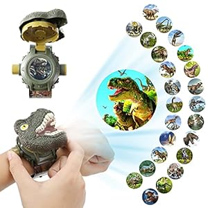 MUSUNFE Watch with 24 Dinosaur Projection Patterns Cartoons Kids Digital Dinosaur Watch Toys for Boys Girls Childrens…
