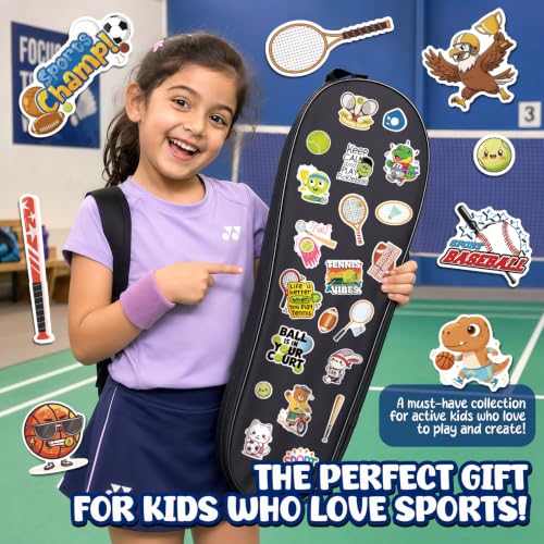 Calcomanías deportivas impermeables de vinilo para recuerdos de fiesta y cuadernos 5