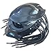 XINLIFE Predator Motorcycle Helmet Full Face Motorcycle Helmet Mask with Hair Braid and LED Light for Outdoor Riding or Club Parties and Cosplay Prop DOT Certified (XL)