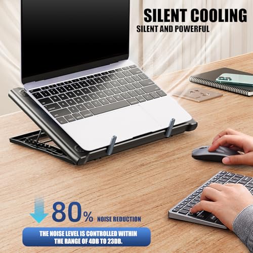 Base ajustable para laptop con enfriador plegable miniatura 2