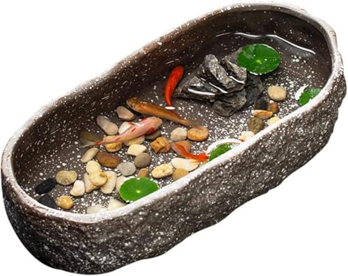 DancJulie金魚鉢 金魚 メダカ 鉢 メダカ鉢 睡蓮鉢 水耕植木鉢 亀 水槽 スの葉ロータス銅コイングラスグリーンカタツムリガーデン大型植木鉢 睡蓮鉢 ぎせき ベランダリビング (A,あなあき)