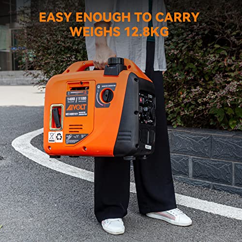 AIVOLT Generador Inverter Silencioso de Gasolina 1400W con Salidas de CA 230V/DC 12V/USB Tipo-A y 2,5L Tanque Generador Ligero Portátil para Camping Exterior - Imagen 6