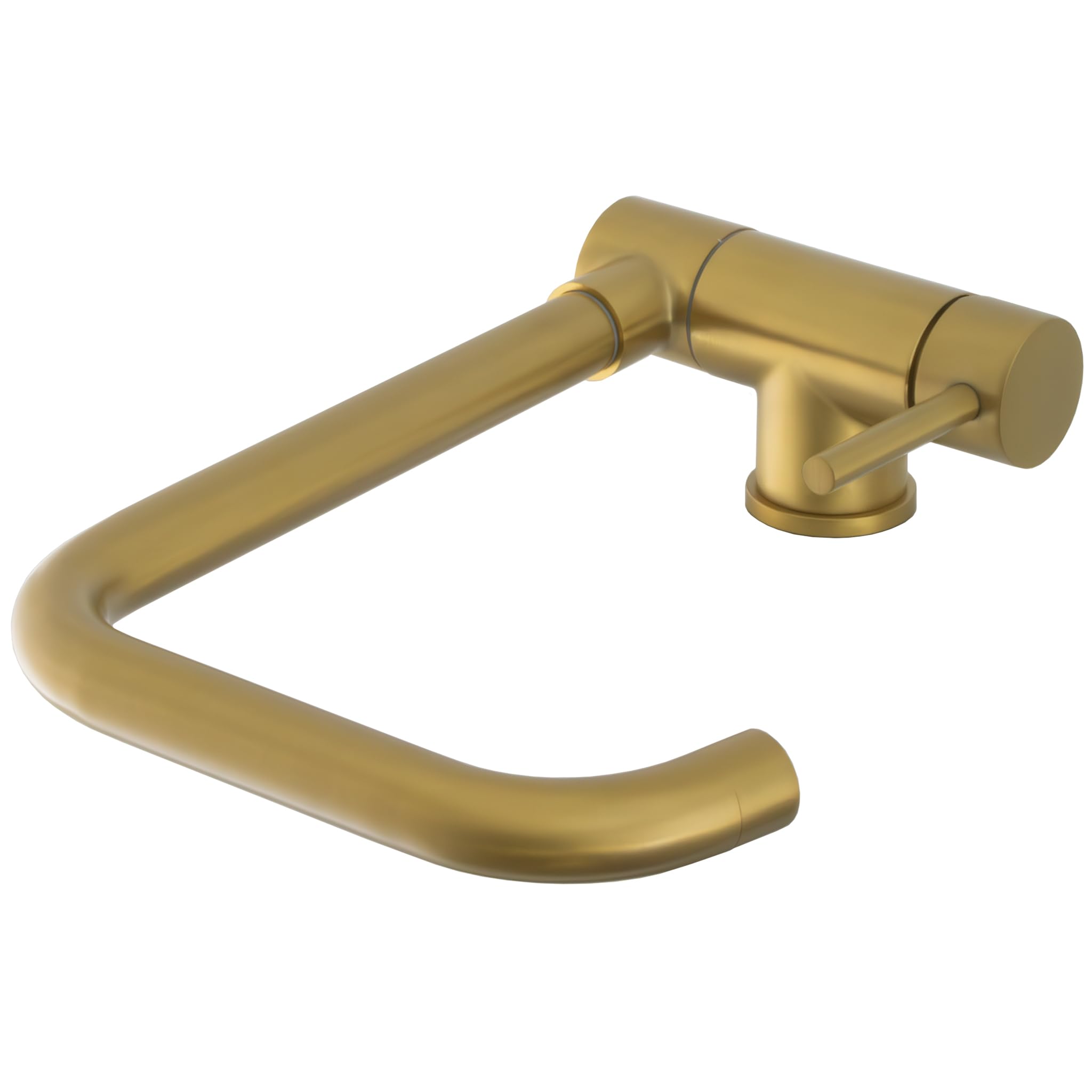VALAZ Grifos Cocina Plegable Fregadero Oro Mate Caño en C Abatible | Grifo Monomando Giratorio 360, Ideal para Debajo de Ventanas | Ahorro de Agua| Instalación Fácil y Rápida