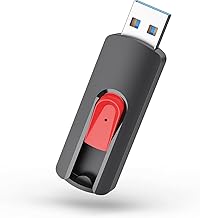 Vansuny 128GB USB 3.0 Flash Drive with Protected Retractable Design (110MB/s Reading, 30MB/s Write) – Compact and Compatible with PC, Mac, TV, Car (Red)