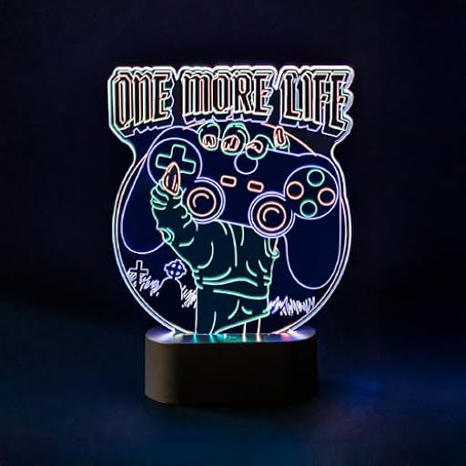 Grupo Erik Lampara gamer luz LED escritorio - Decoracion gamer - Regalo adolescente chico | Lampara de mesita de noche MULTICOLOR - Decoracion habitacion juvenil : Accesorios gaming | Ya disponible en tu tienda friki favorita! En mundofriki.es!