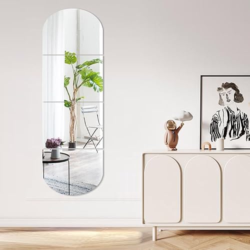 Miniatura 4 de Espejo de pared acrílico de longitud completa para paredes de 15.7 x 11.8 in, espejo grande de plexiglás, espejos de cuerpo completo montado en la