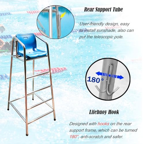 Silla de salvavidas para piscina de acero inoxidable 304 miniatura 5