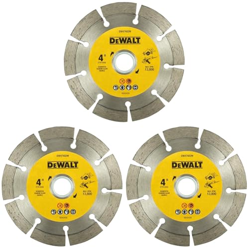Image of DEWALT DW47402M-IN 4'' /110 mm Segmented Diamond Marble Cutting Blade (Pack of 3)