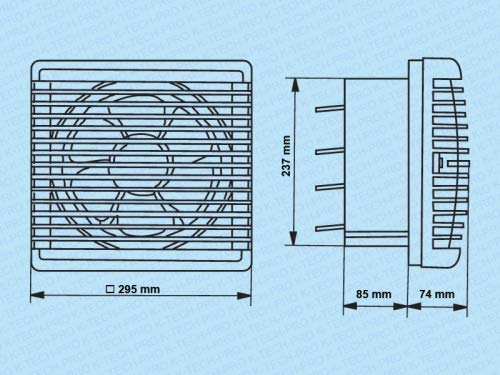 AirPro Pro-1 Inbouwventilator 100 mm timer Hygro