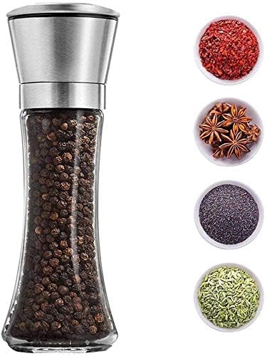 Premium Glass Spice Grinder with Adjustable Ceramic Mill, Stainless Steel Top, 6 Inch Tall-image-43