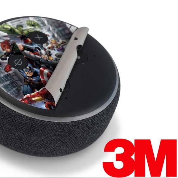 Skinit Decal Audio Skin Compatible with Amazon Echo Dot 3 - Officially Licensed Marvel Avengers Attack Design