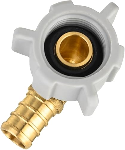 Paquete de 25 adaptadores de codo giratorio NPT hembra Pex12" x 12", accesorios de plomería de engarce de púas de latón, ASTM F1807