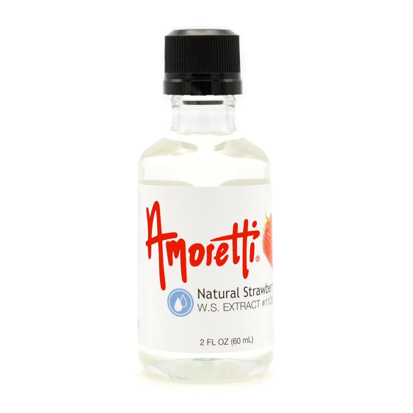 Amoretti - Natural Strawberry Extract Water Soluble 2 oz - Highly Concentrated & Perfect For Pastry, Savory, Brewing, and more, Preservative Free, Vegan, Kosher Pareve, Keto Friendly