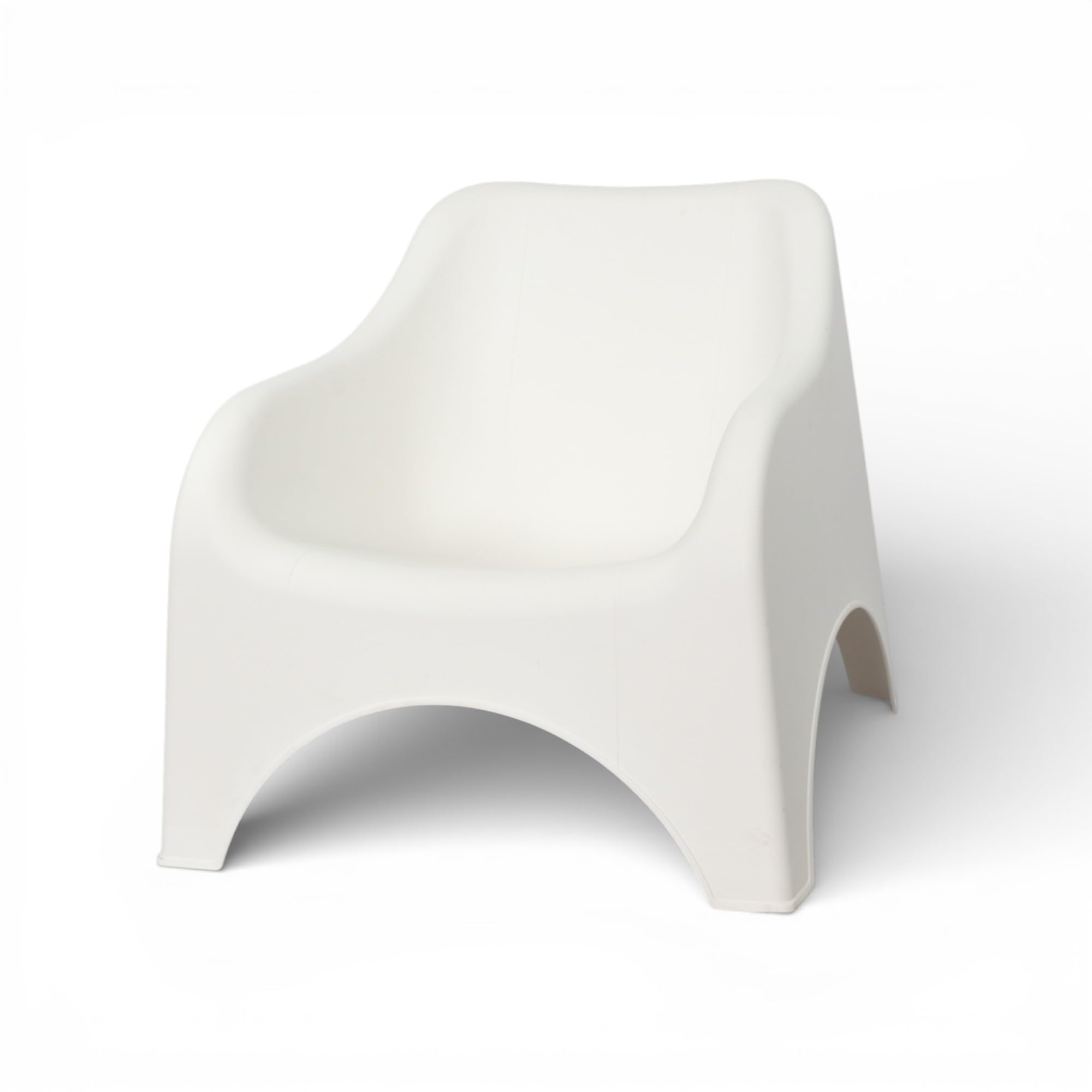 Pincho Sillas de Jardín de Plástico Blanco Nuvola Pack de 2 Sillones Exterior para Terraza y Balcón, Reposabrazos Cómodos, Diseño Monobloque Fácil Limpieza - 70x80x70 cm