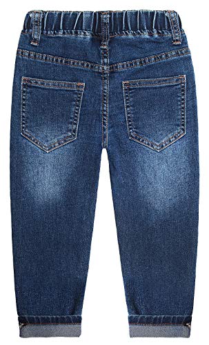 KIDSCOOL SPACE Kids Letters Printed Decor Elastic Waist Jeans2