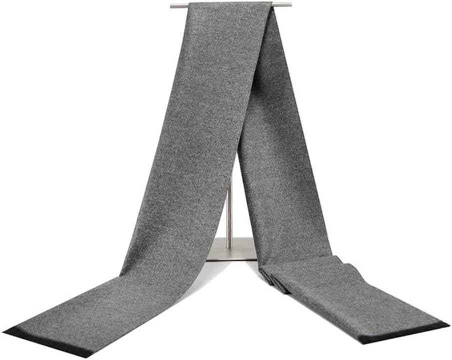 1pcs Men's Scarf Solid Color Winter Warmth Thickened Monochrome Business Snood Scarf (Color : C Size : One Size) (D One Size)