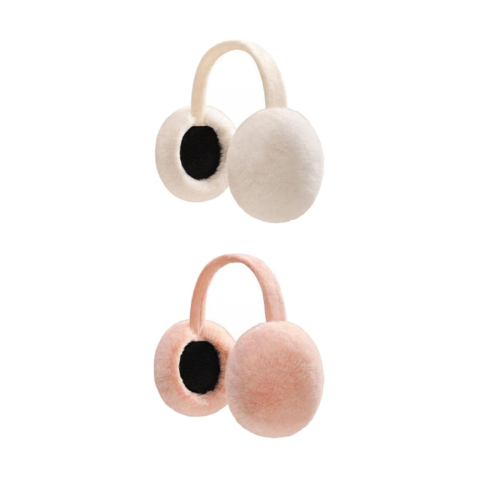 2Pcs Ear Muffs Earmuffs Headband Winter Ear Warmer White Light Pink|Clothing, Shoes & Accessories | Mens Accessories | Hats