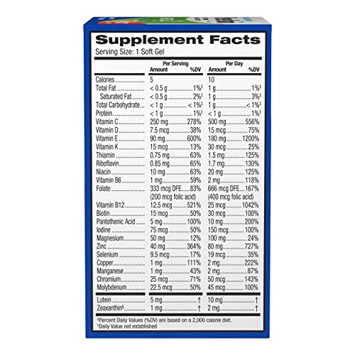 Image of PreserVision AREDS 2 + Multivitamin Eye Vitamins, 100 Softgels | #1 Eye doctor recommended brand1, AREDS 2 formula, lutein, zeaxanthin, zinc, macular support*, 2-in-1 eye health supplement