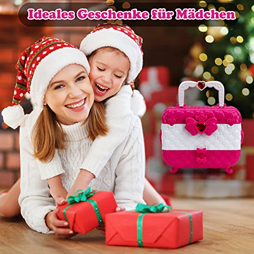 Kinderschminke Makeup Set Schminkkoffer Mädchen Spielzeug - Waschbar Schminke Kinder Make Up Set, Geburtstagsgeschenke für Mädchen 3 4 5 6 7 8 9 10 Jahre