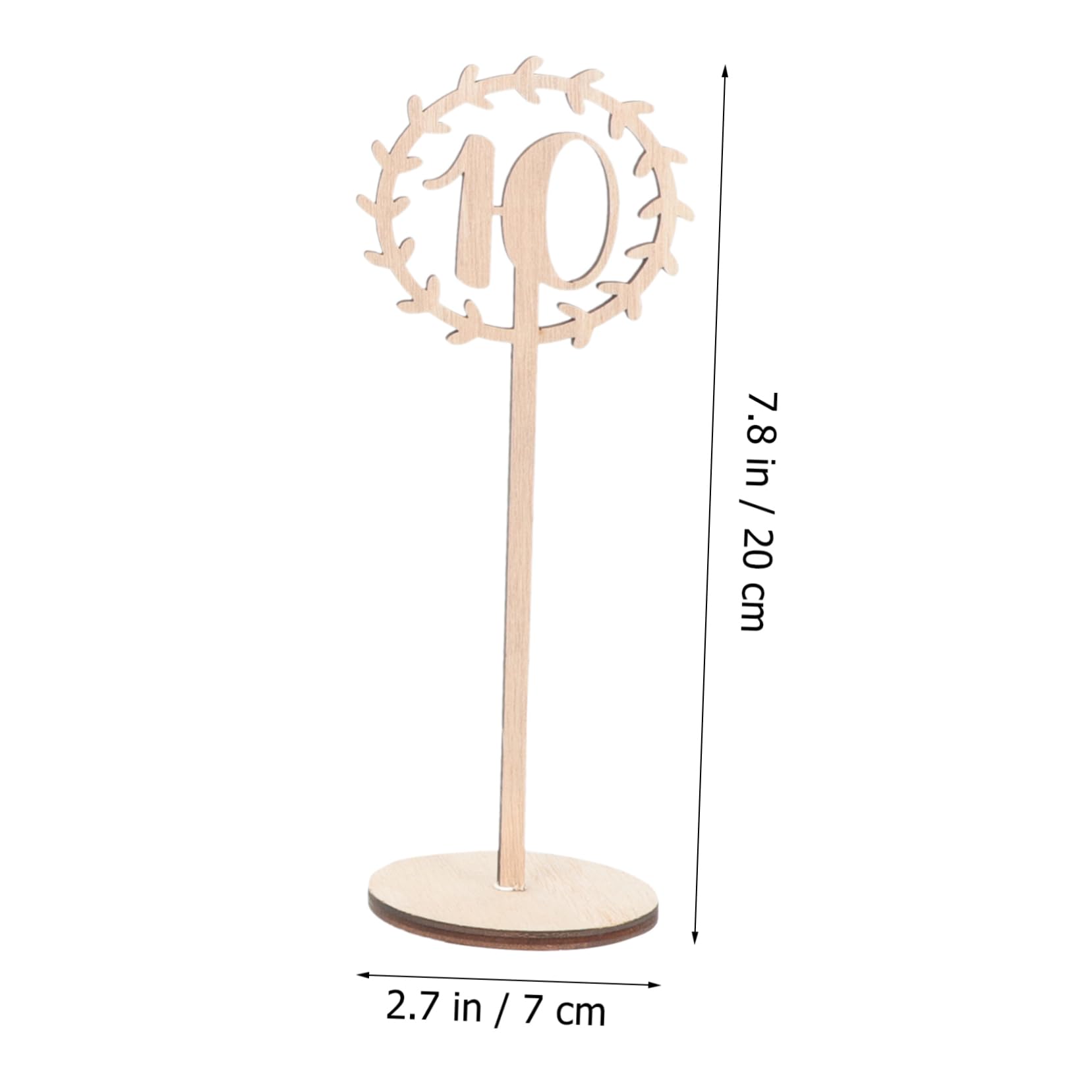 CIYODO 20pcs Wedding Table Numbers 1-20 Chic Wooden Table Number Sign for Banquets