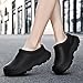 Unisex Eva Platform Mules Clogs with Arch Support Fashion Lug Sole Lightweight Slingback Work Chef Shoes Closed Round Toe Non Slip Thick Sole Cushion Increased Height Garden Sandals For Women Men (Black,10)
