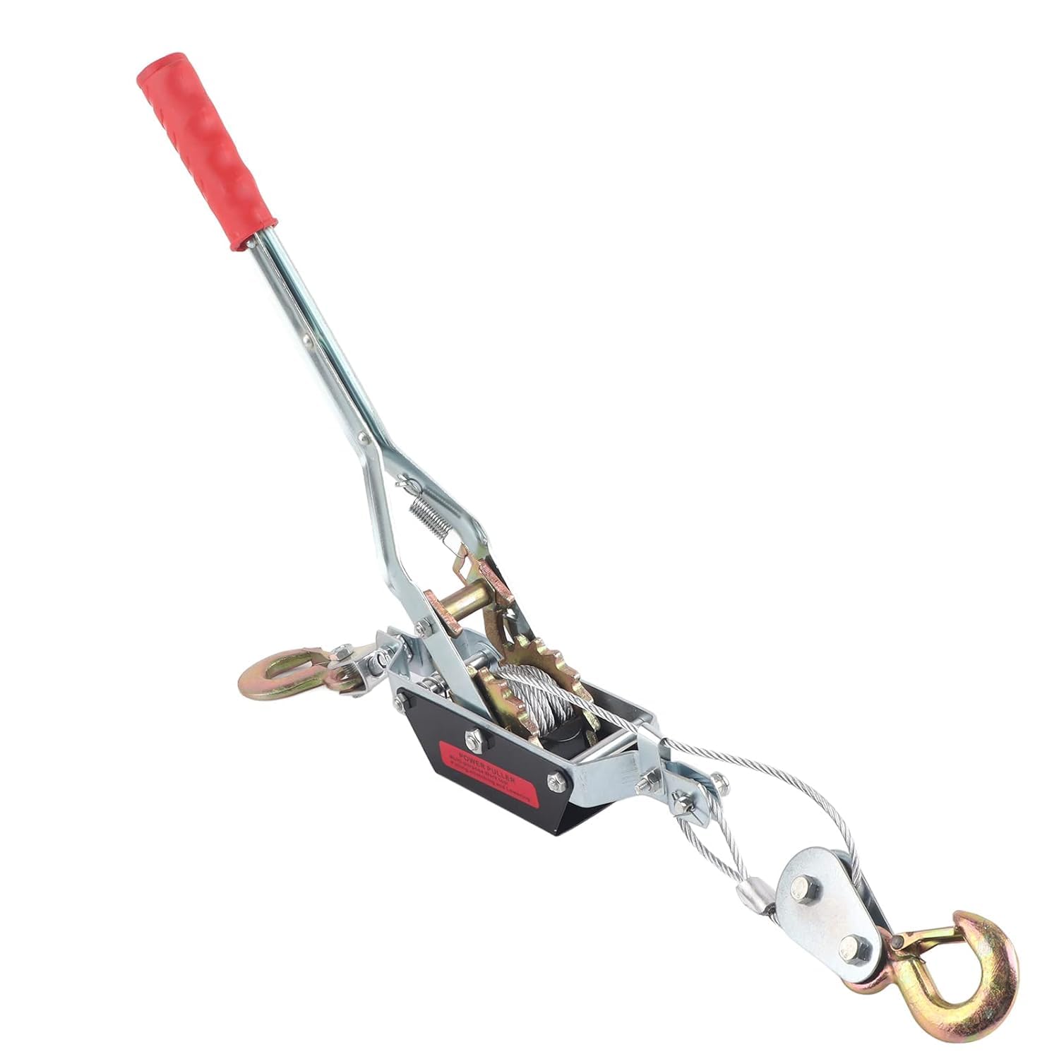 Seilwinde, Seilwinde, Handwinde, 2T Drahtseil-Handabzieher, Mini-Spanner mit Zahnrädern, Handseilzug, Automobil-Hebe-Windenabzieher, Erholung