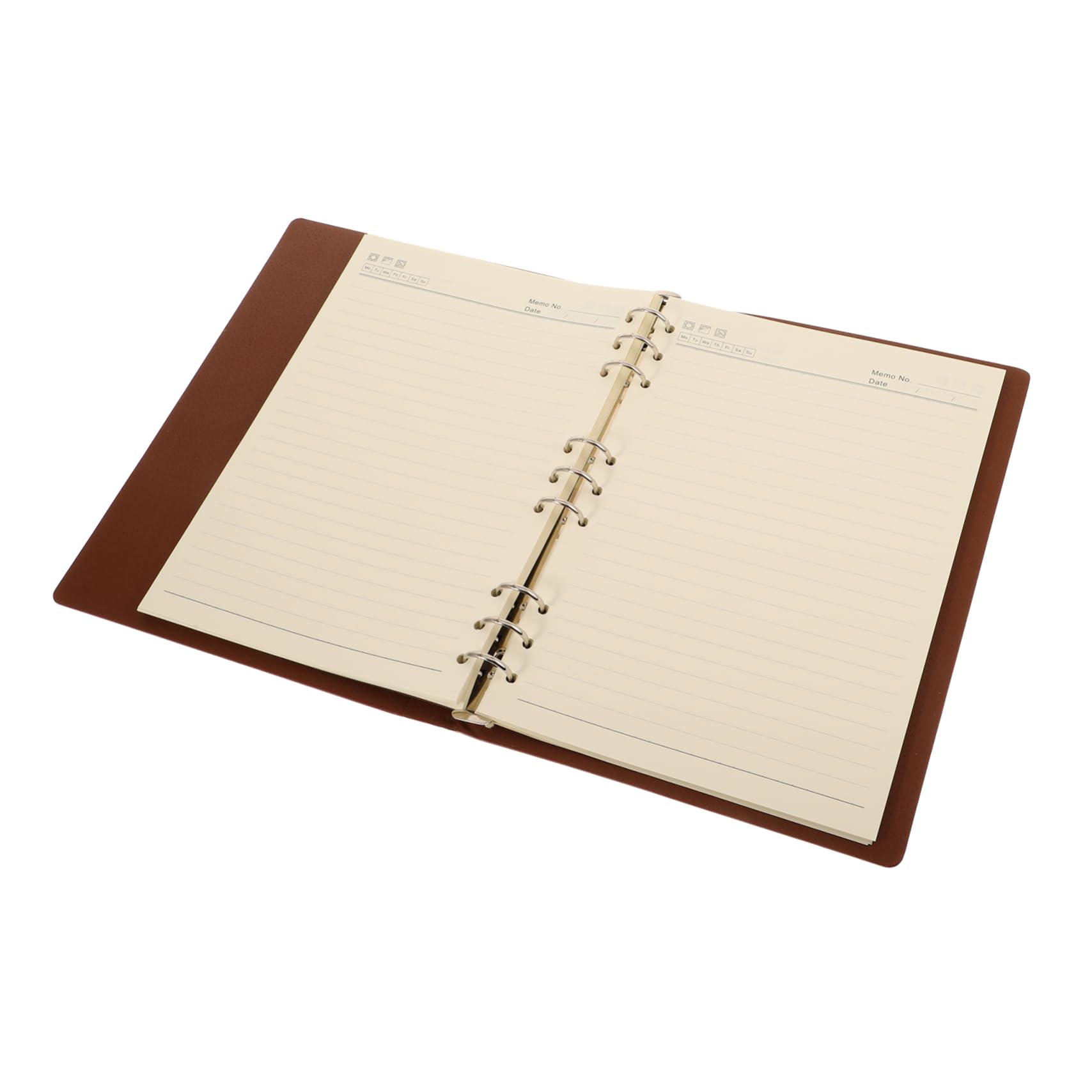Reliure à Anneaux Cuir Carnets Bloc-notes Mensuel pour Étudiants Agenda Cahier Écriture Léger et Pratique