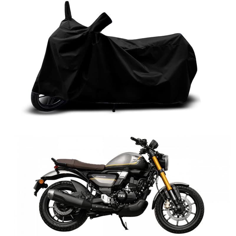 Image of 100% Scratchproof /UV-Rays /Heat Protection /Birds Dropping /Water Resistant /Dust Proof /Waterproof /Full Bike Scooty Two Wheeler Body Cover Compatible for Ronin All Varients[Black]