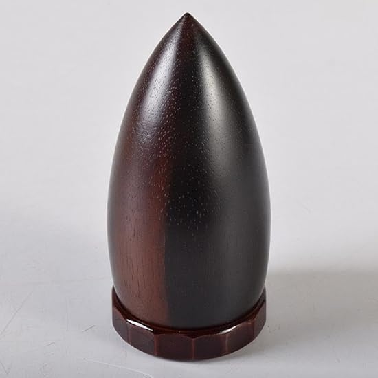 茶道具 雲心庵 加藤宗無作 黒檀莨壷 煙草入 共箱 V