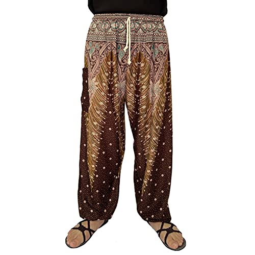 LOFBAZ Men Boho Pants with Pockets Yoga Clothes for Mens Pajamas Harem Clothing2