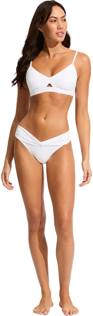 Seafolly Womens Active Hybrid Bralette Bikini Top Swimsuit with Center Keyhole Detail - Image 6